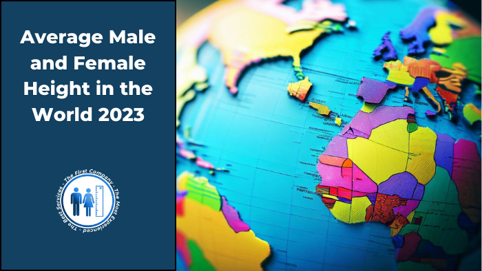 Größe von Männern und Frauen auf der Welt  für das Jahr 2023